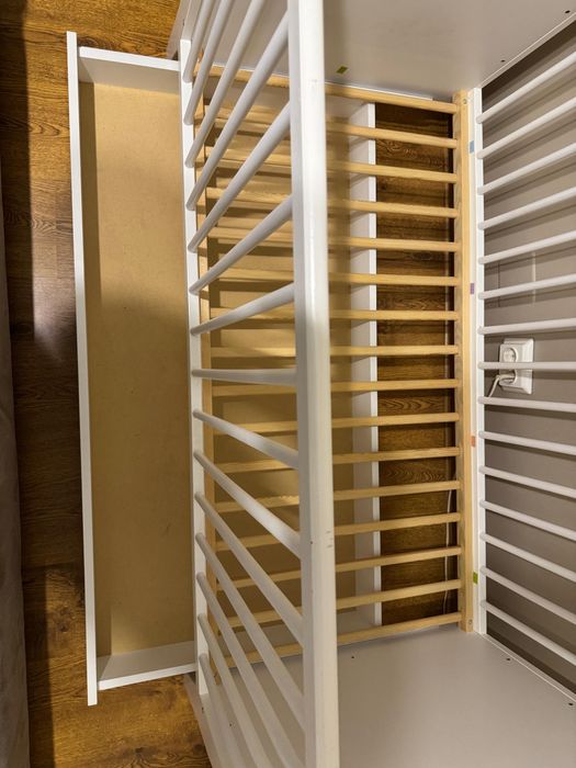 Patut copii din lemn Hubners Cosmo 120x60 cm cu sertar