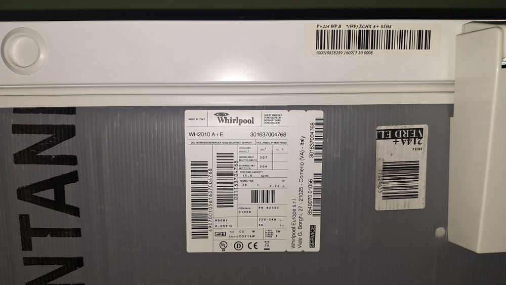 Ladă frigorifică Wirlpool 204L WH 2010 A+E Ramnicu Sarat • OLX.ro