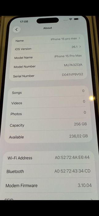 iPhone 15 Pro Max 256gb Blue Titanium