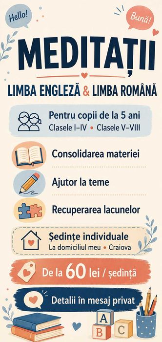 meditatii limba engleza si limba romana