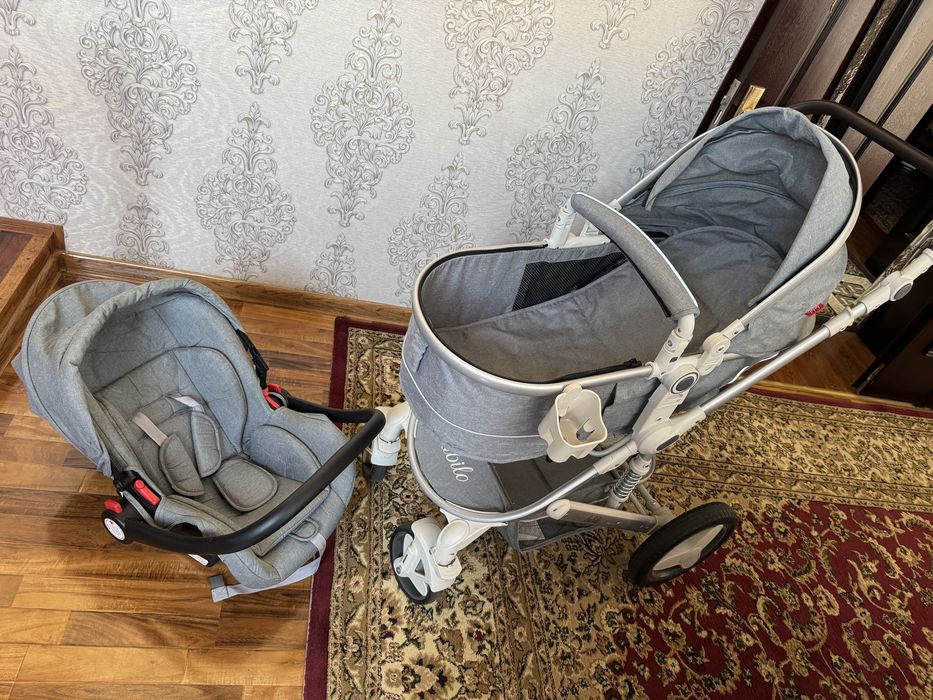 Продаётся автокресло 2 в 1 с коляской пользовались 2 раза совсем новая