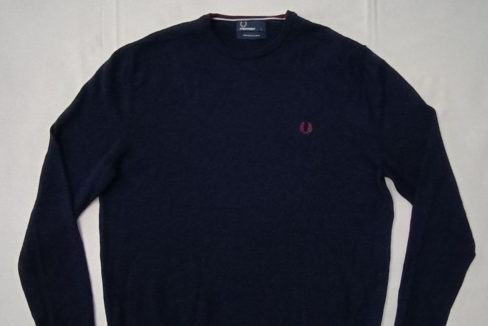 Fred Perry Merino Wool Pullover оригинален мерино вълнен пуловер L