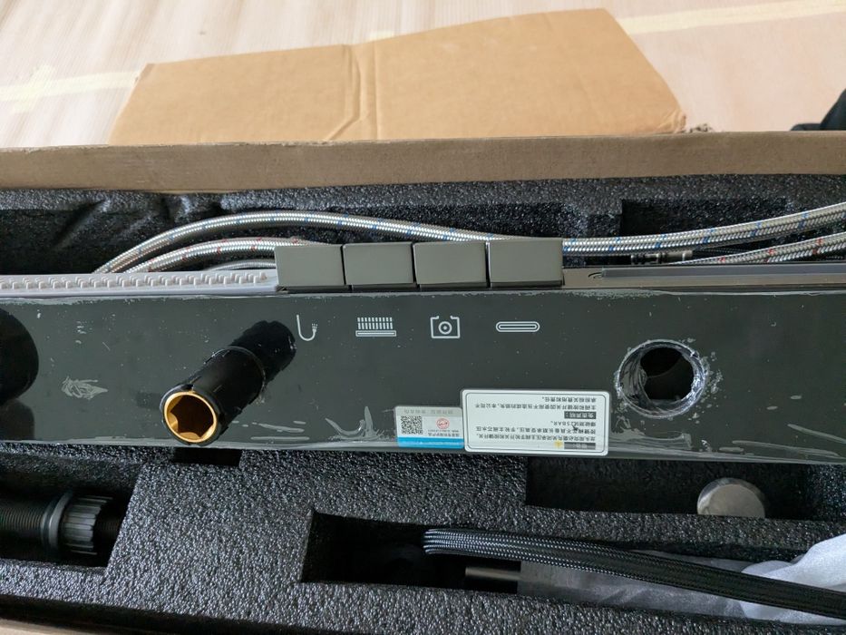 Луксозна Многофункционална Кухненска Мивка тип  Водопад, Черен мат