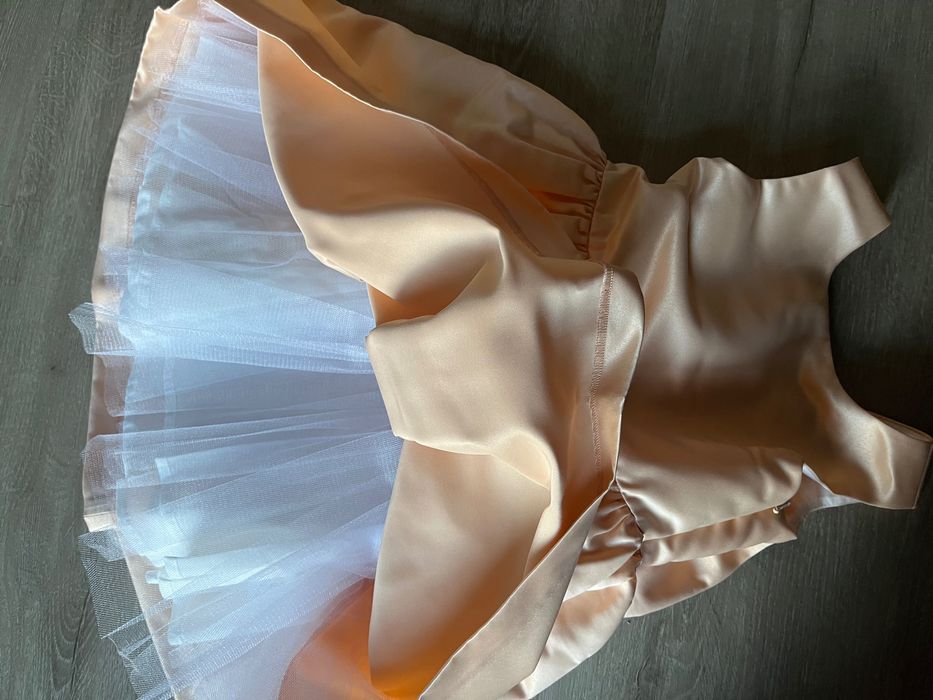 Официална бутикова детска рокля с голяма панделка | Размер 1.5г. и 5г.