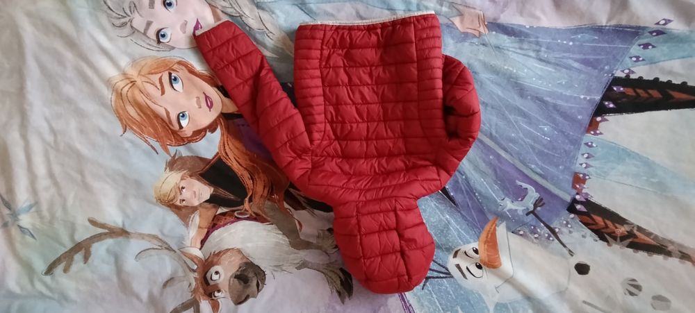 Детски Яке 122 леко и топло в бордо цвят