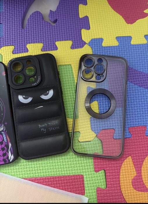 Husa si folie sticla Iphone 15 pro