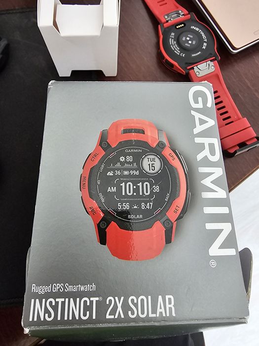 Garmin Instinct 2X Solar 50mm rosu – GPS – Solar