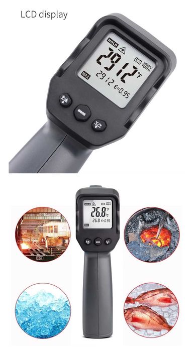 KAEMEASU KM-IT1300 Пирометр -50 -1300 лазерный инфракрасный термометр