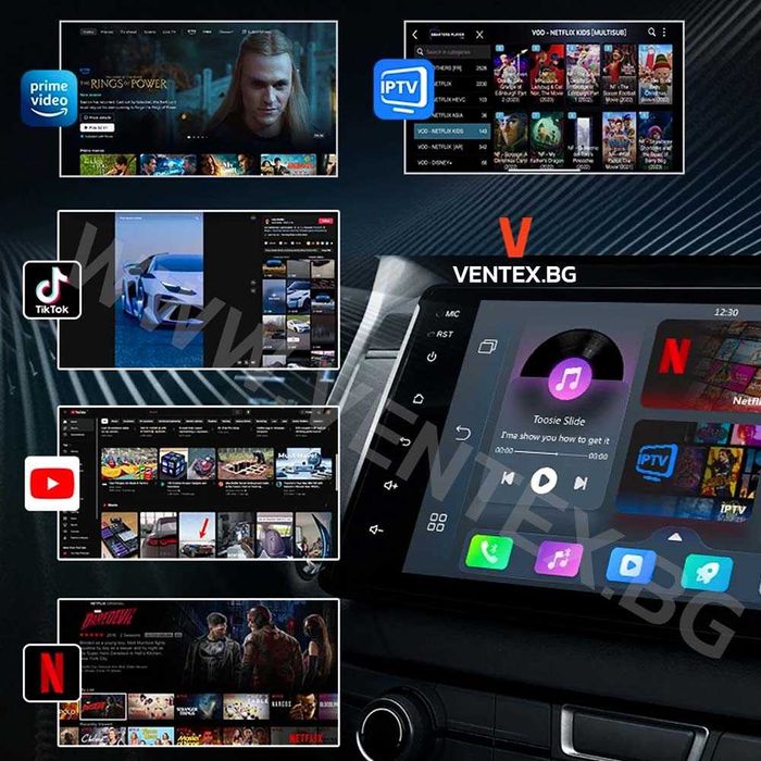 Ottocast Play2Video Pro безжичен CarPlay, Android Auto адаптер за кола