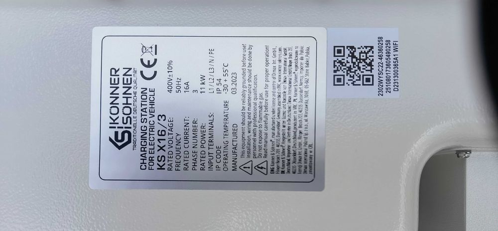 НОВА Зарядна станция Könner & Söhnen KS-X16/3. - 11kW.