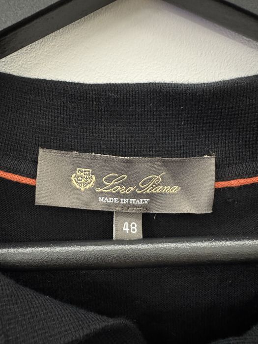 Loro Piana polo shirt wool black