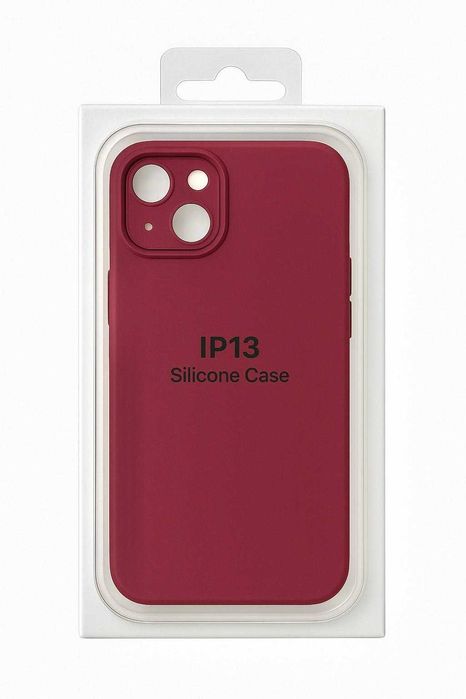 Husa iPhone 13 Silicon, Microfibra Alcantara Premium Burgundy
