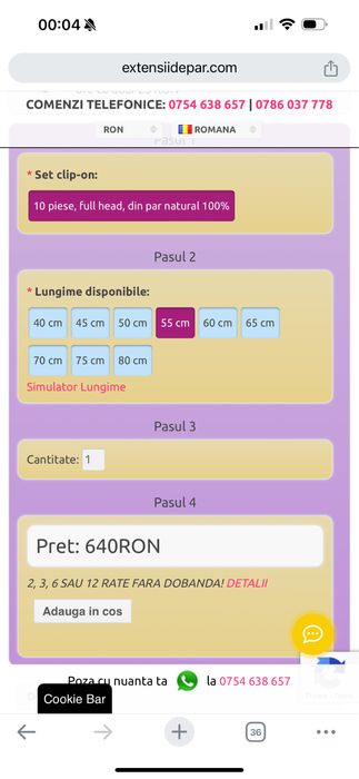 Extensii naturale OSKAR (DELUXE) Negru