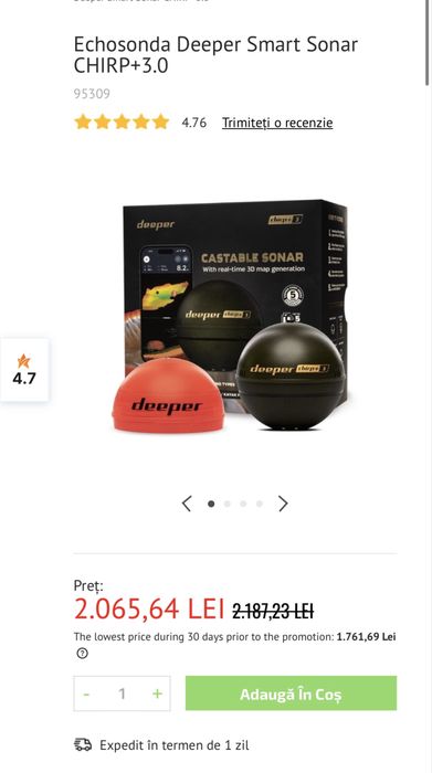 Se vinde Deeper chirp+ 3