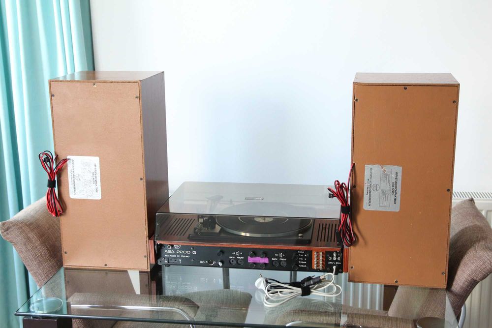 ASA 2200 Q Hi-Fi Stereo Finlanda 1974 cu pick-up englezesc BSR P 128 Professional Series si boxe Isophon HSB 5003 complet revizuit