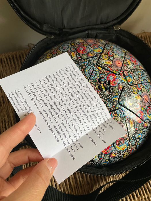 НОВ Перкусионен стоманен музикален барабан, оригинален подарък  20см