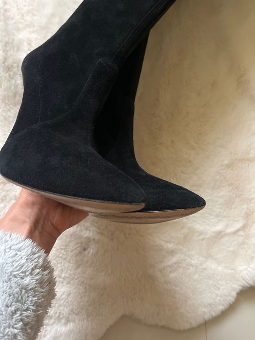 Cizme Casadei cu toc Blade perle