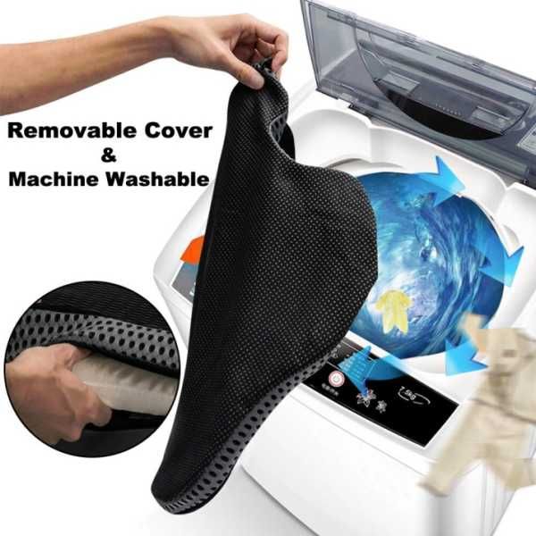 Възглавница с мемори пяна и 3D дишаща мрежа, Противохлъзгаща, За офис