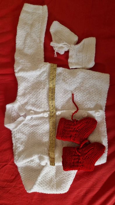 Плетено комплектче жилетка с терлички