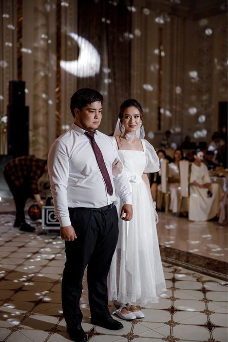 Белое платье пышное