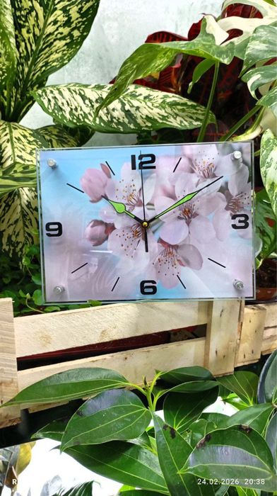 Часы/Соат настенные безрамочные стеклянные