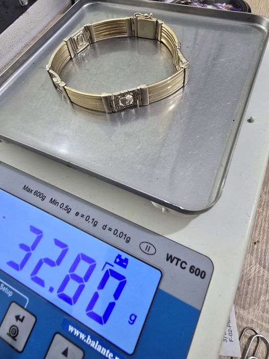 Bratară Aur 14 k - 32,80Gr - lungime 22 cm !