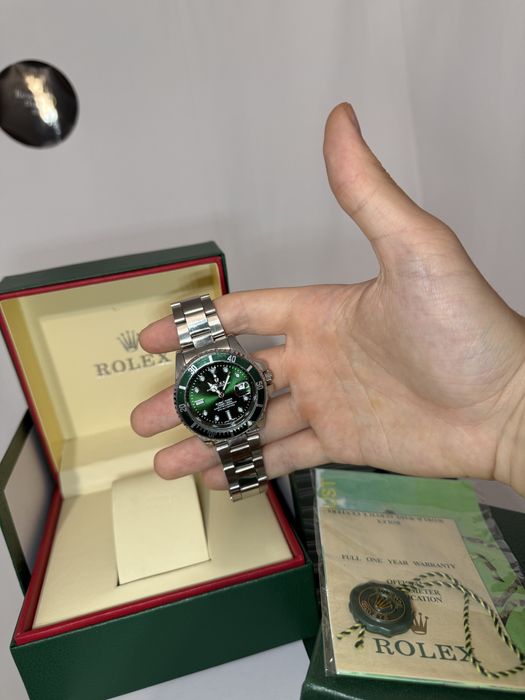 Ceas Rolex Argintiu Verde Premium // Oyster Perpetual Date Submariner