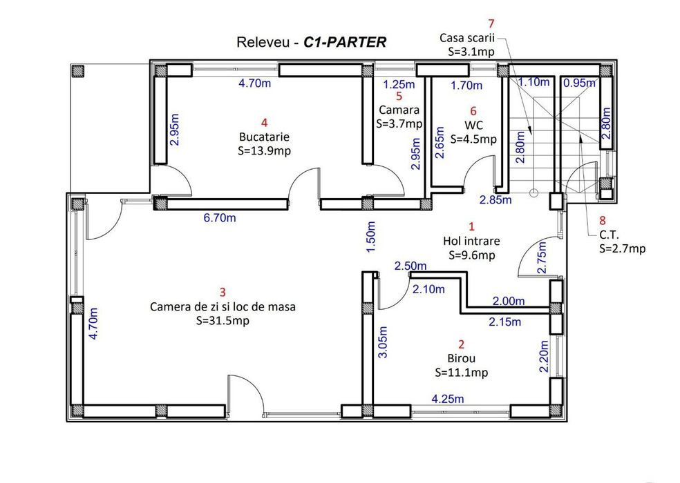 Casa individuala cu Dormitor la PARTER in Cristian-Sibiu