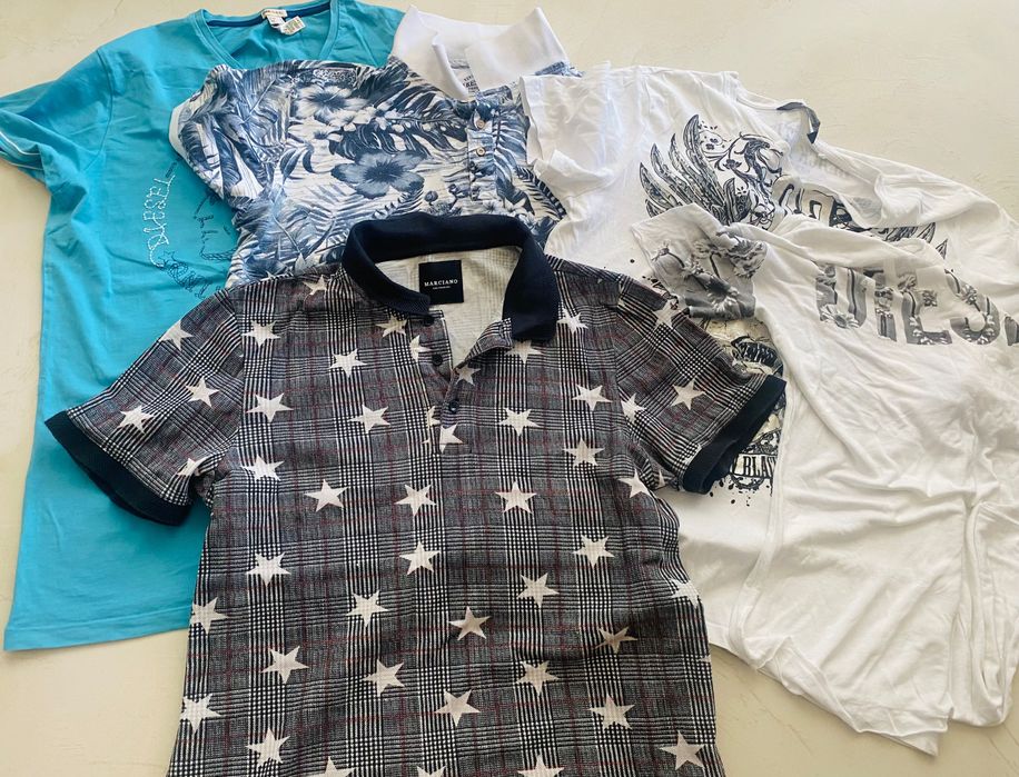 Маркови мъжки тениски Guess, Diesel, Fresh Brand, размер L slim fit