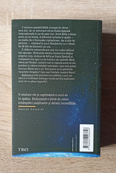 Vand cartea "Endurance - Un an in spatiu" - Scott Kelly
