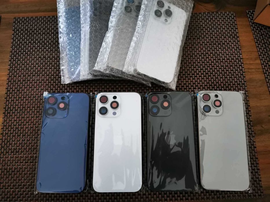Carcasa noua recarosare iPhone 15 PRO / MAX rama metal spate sasiu
