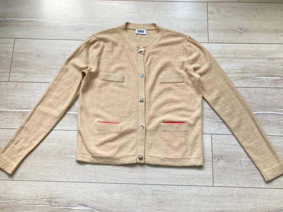 Sonia Rykiel Cashmere Wool женска кашмирена жилетка кашмир и вълна L