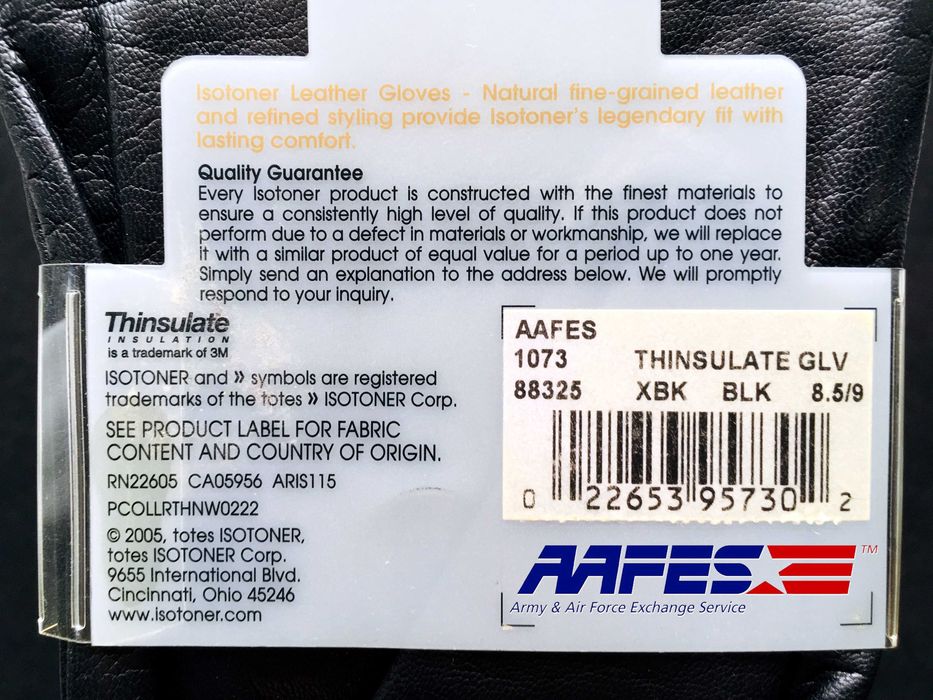 VINTAGE 2005 ISOTONER® LEATHER Nappa Lambskin Gloves — 8.5/9