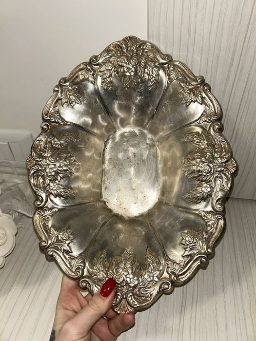 Bol fructiera alpaca argintata