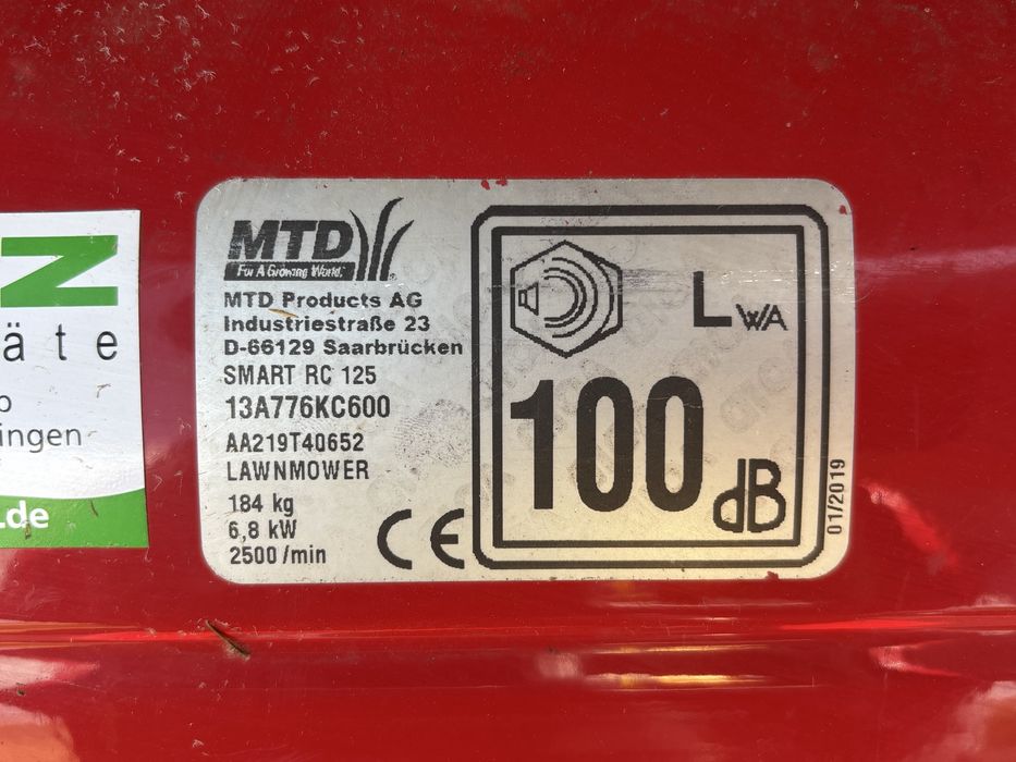 Tractoras MTD SMART RC 125