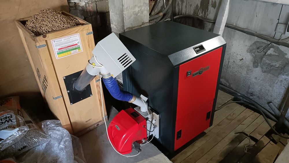 Пелетно котле 25kW с автоматична горелка