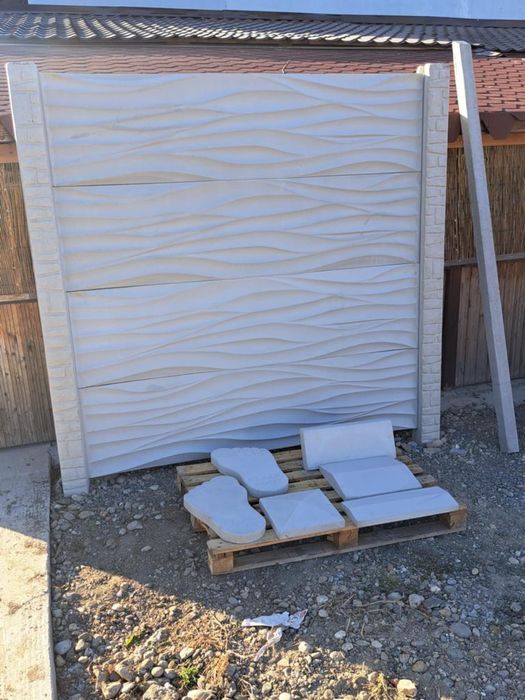 Gard din beton stâlpi de beton capace de beton dale