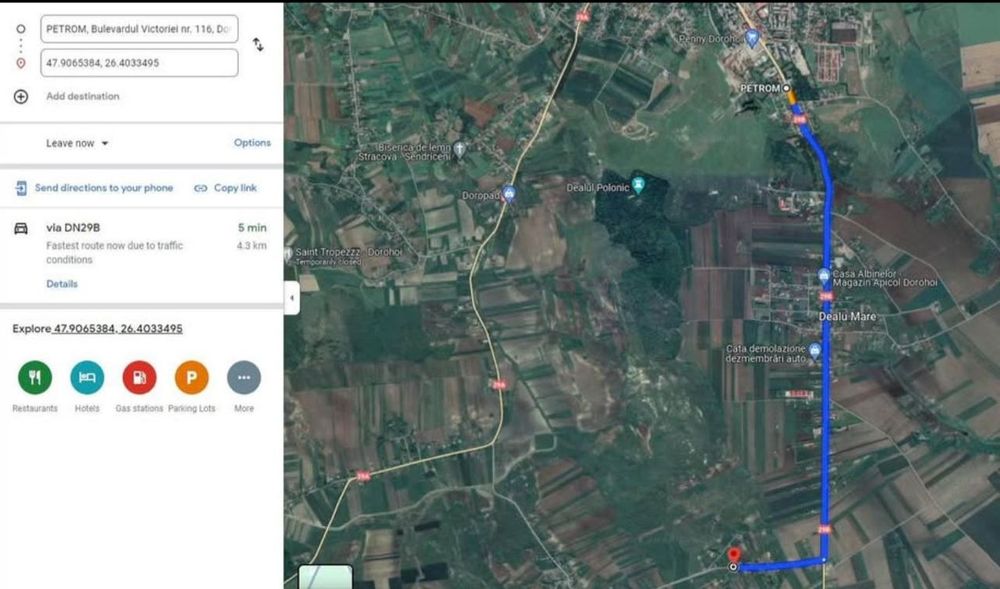 Teren de vânzare 16.090 mp, Săucenița, Botoșani, 11 euro/mp