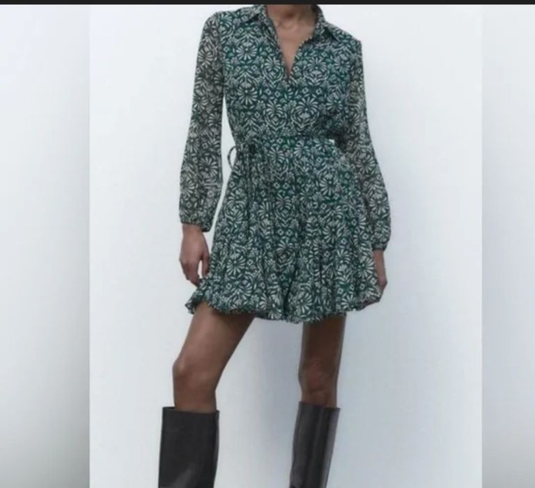 Rochie cu cordon Zara