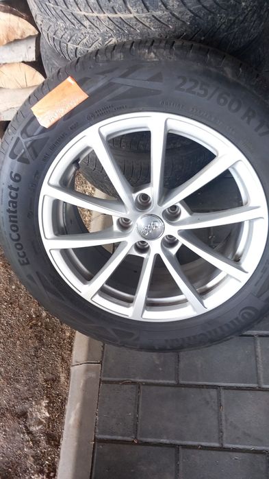 Jante audi 225 60 17.Anvelope continental folosite foarte puțin
