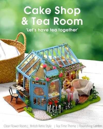 Нова DIY Мини куклена къща за сглобяване с мебели, светлини и музика