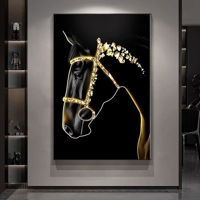 Картина лошади в раме интерьерная