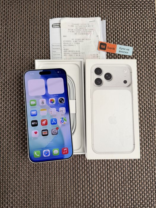 КАТО НОВ‼️iPhone 17 Pro Max Silver•24м ГАРАНЦИЯ 256Gb*ЛИЗИНГ TBI BANK