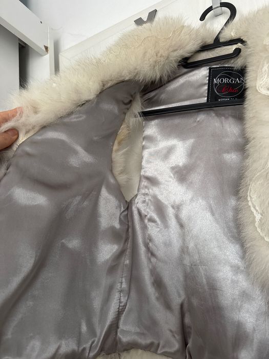 Vestă din blana naturala, vulpe argintie Morgan Chic
