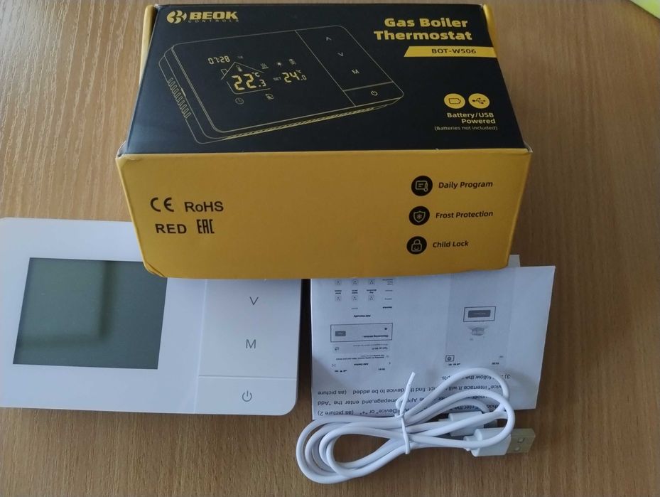 WiFi термостат BEOK (BOT_W506) за газов котел