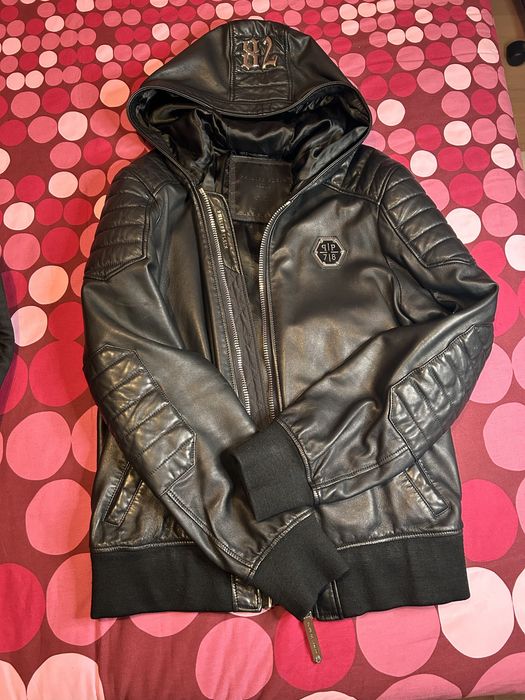 Geaca piele Philipp Plein