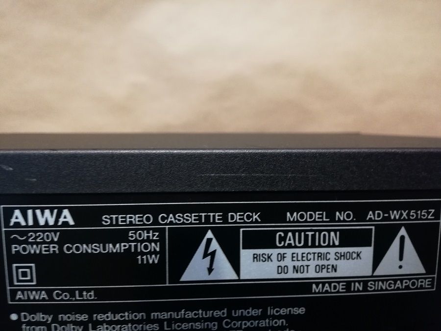 Stereo Double Casette Deck AIWA AD-WX515Z - Japan/Vintage/Perfect