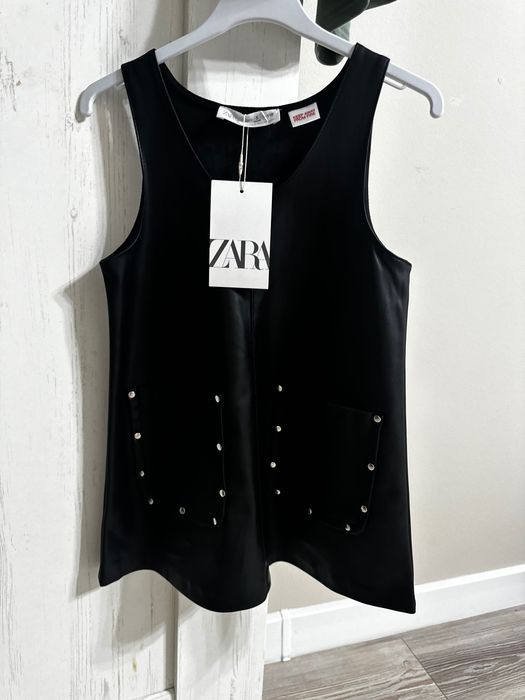 Zara: Новый кожаный сарафан