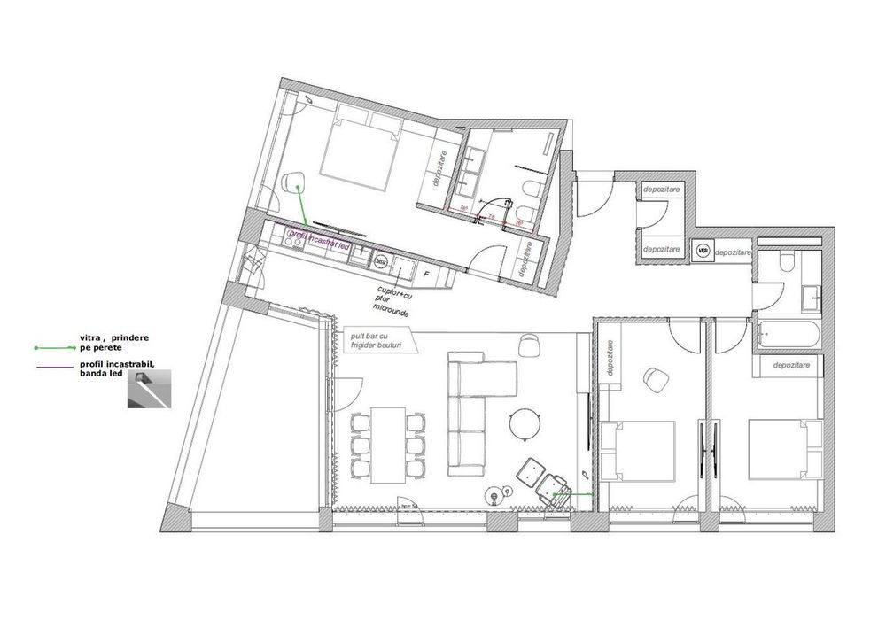 Penthouse - Zona centrala - 2 locuri de parcare - Boxa