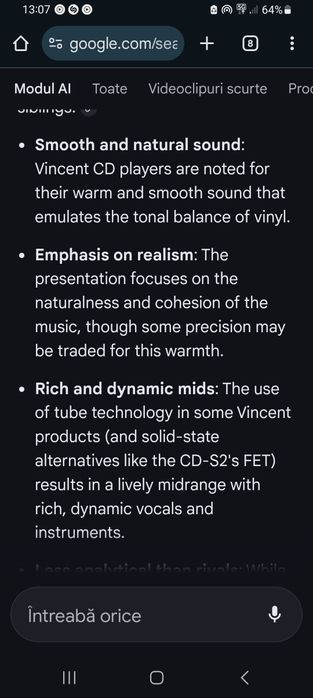 CD Vincent Class A , îngrijit, telecomandă.